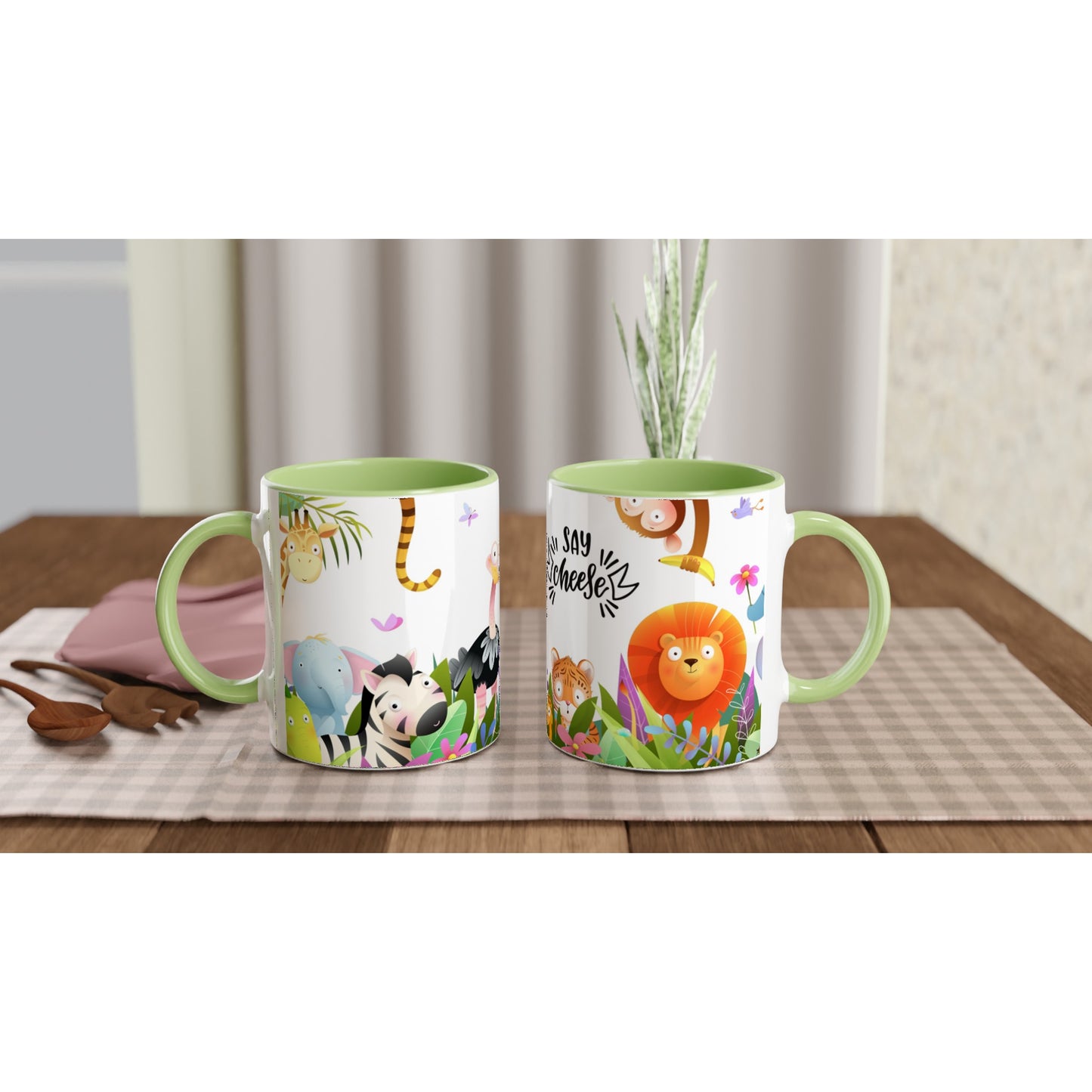 White 11oz Ceramic Mug with Color Inside