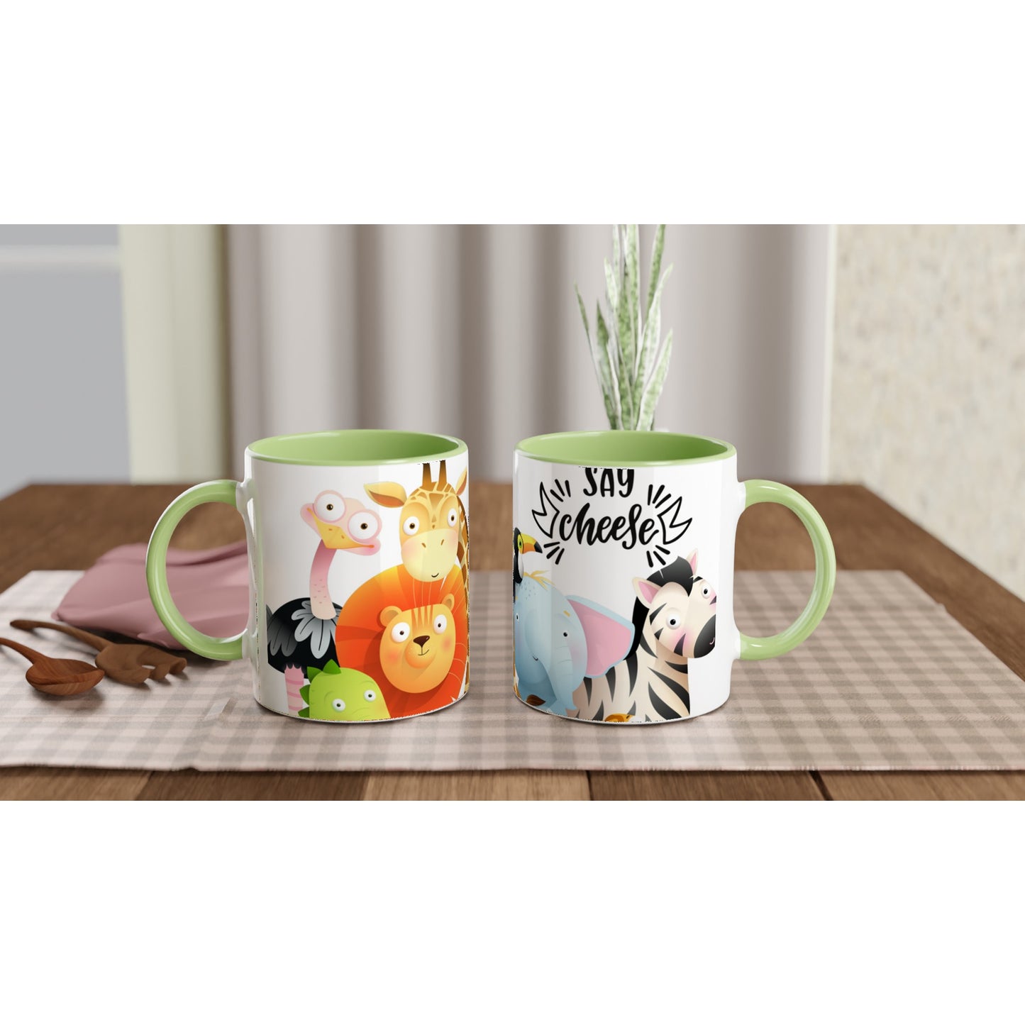 White 11oz Ceramic Mug with Color Inside