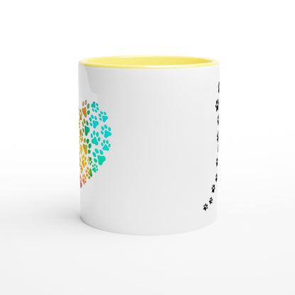 White 11oz Ceramic Mug with Color Inside