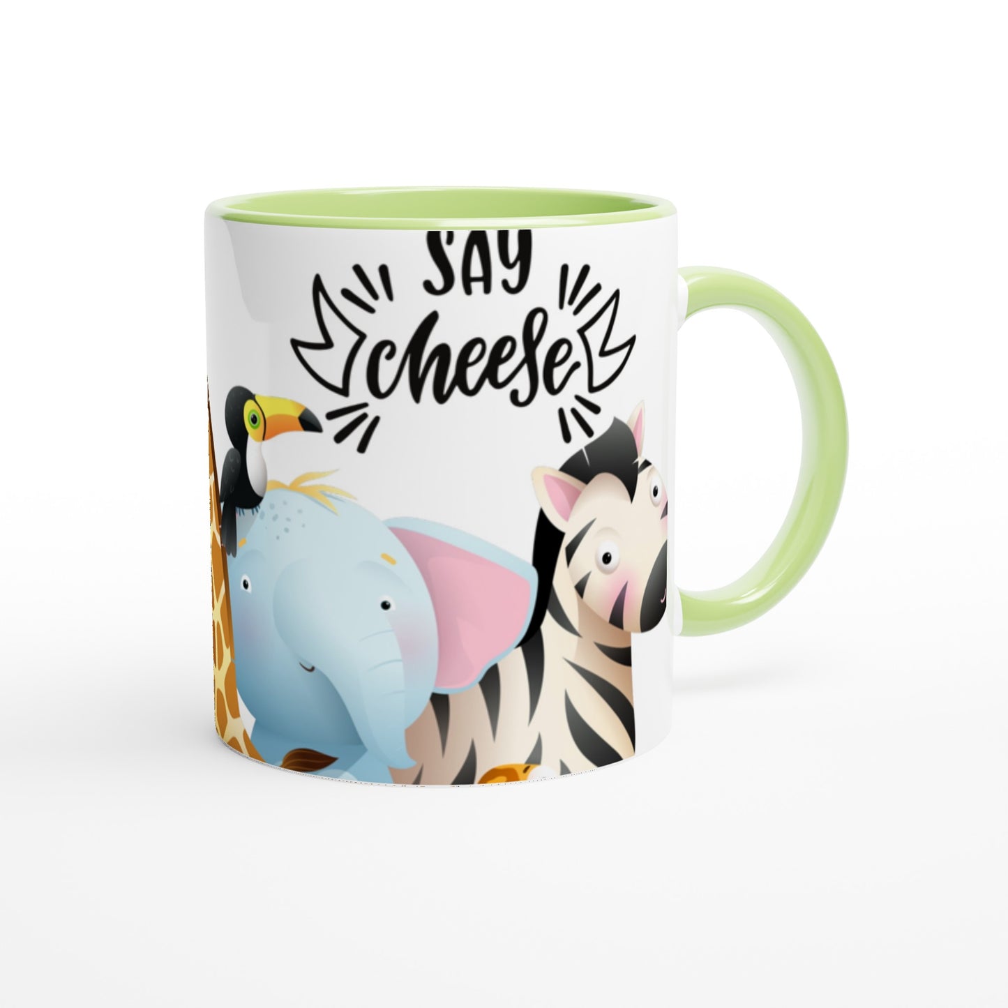 White 11oz Ceramic Mug with Color Inside