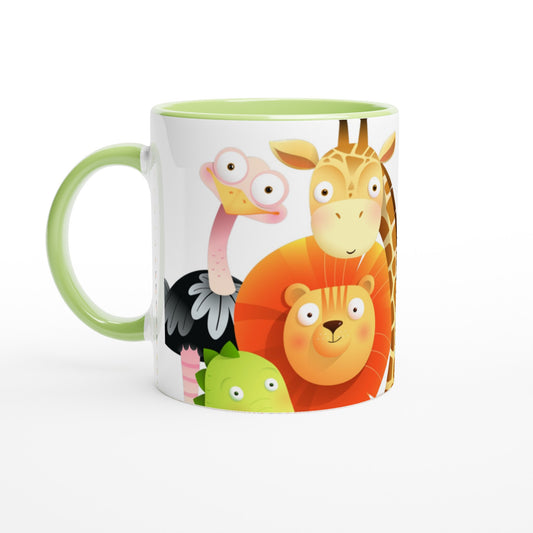White 11oz Ceramic Mug with Color Inside