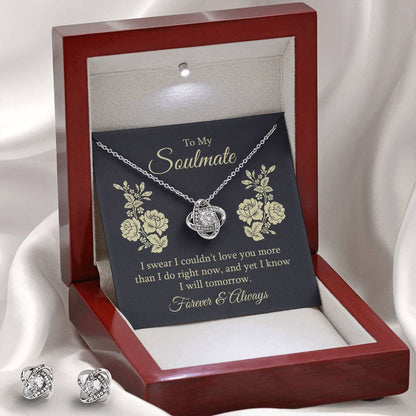 Love Knot Necklace & Earring Set