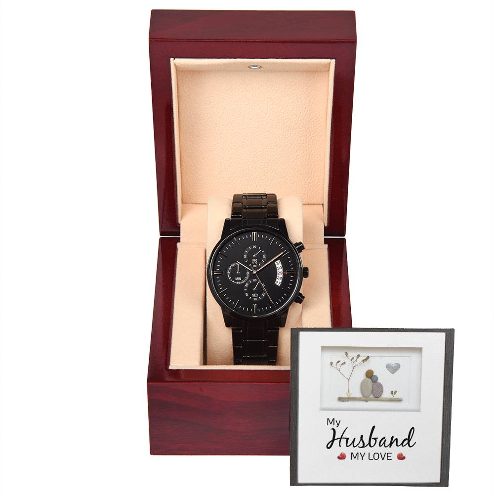 Black Chronograph Watch