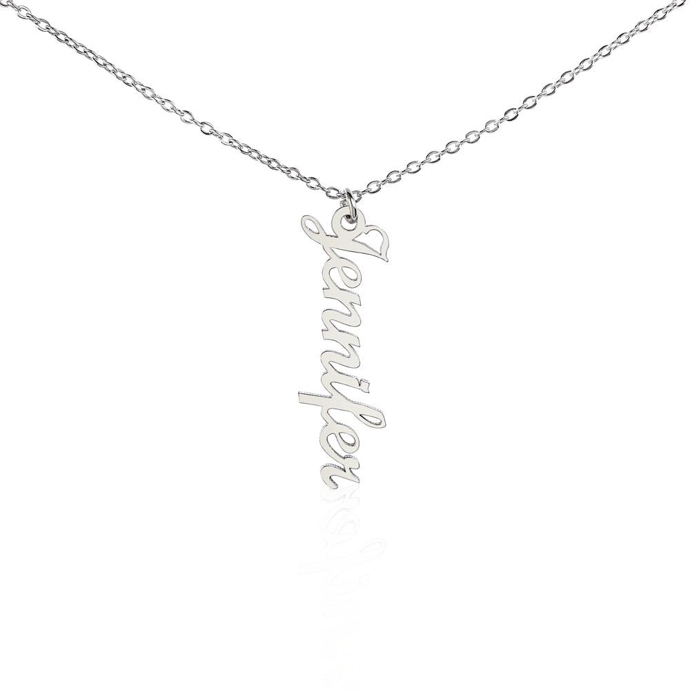 vertical custom name necklace