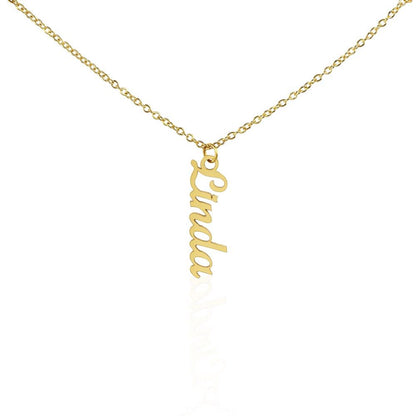 vertical custom name necklace