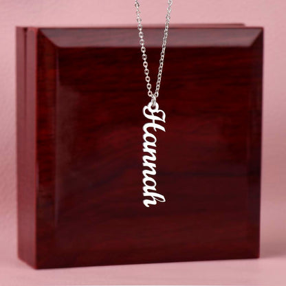 vertical custom name necklace