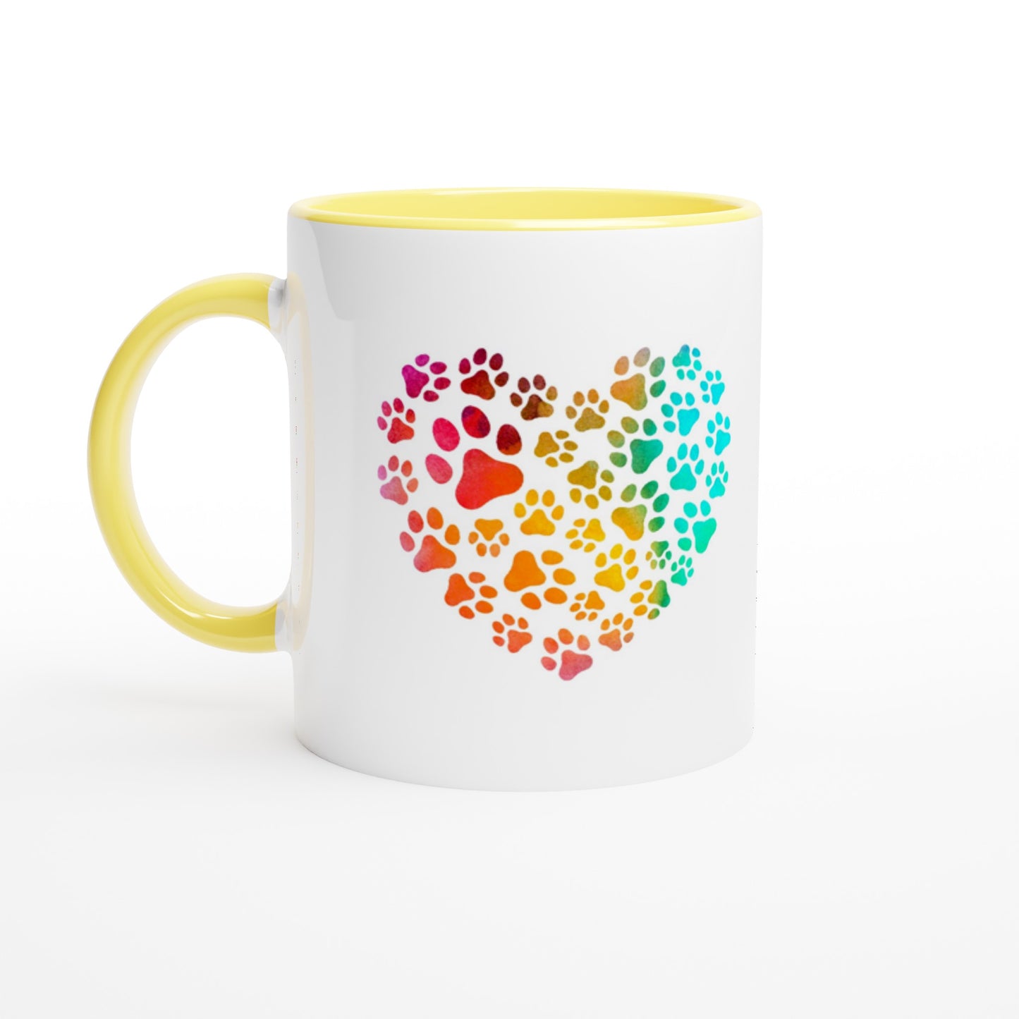 White 11oz Ceramic Mug with Color Inside