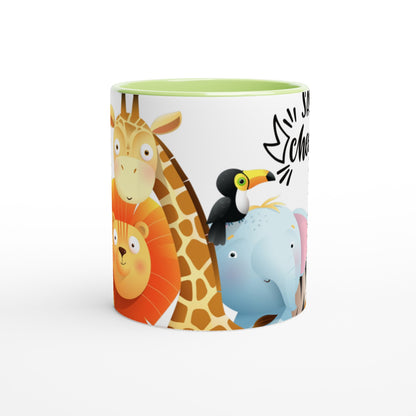 White 11oz Ceramic Mug with Color Inside